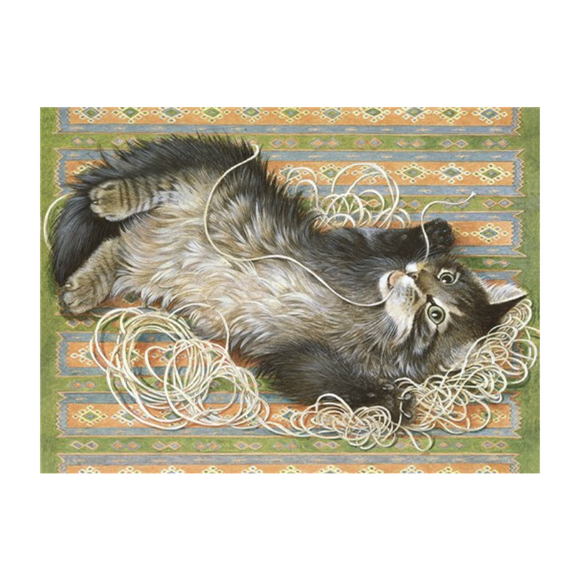 Lesley Anne Ivory Cat Card - Ruskin & Strings