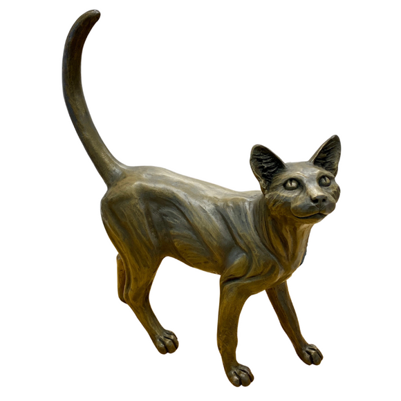 ‘Hungry Cat’ Cold Cast Bronze Sculpture Pippa Hill