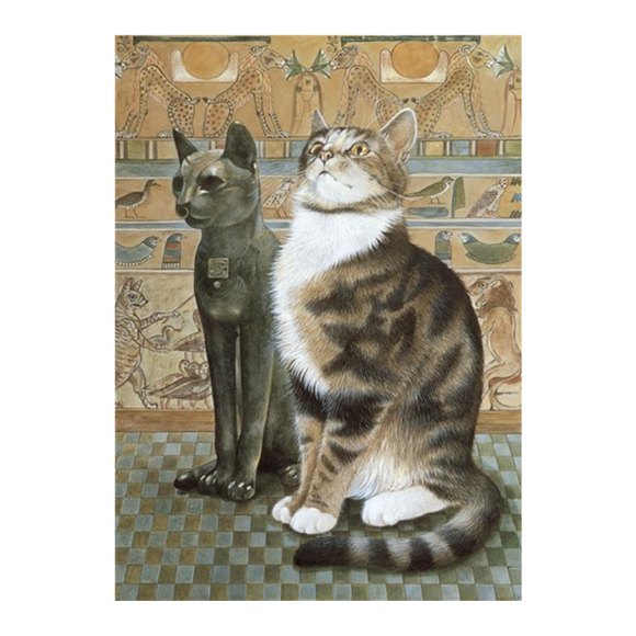 Lesley Anne Ivory Cat Greetings Card - Twiglet