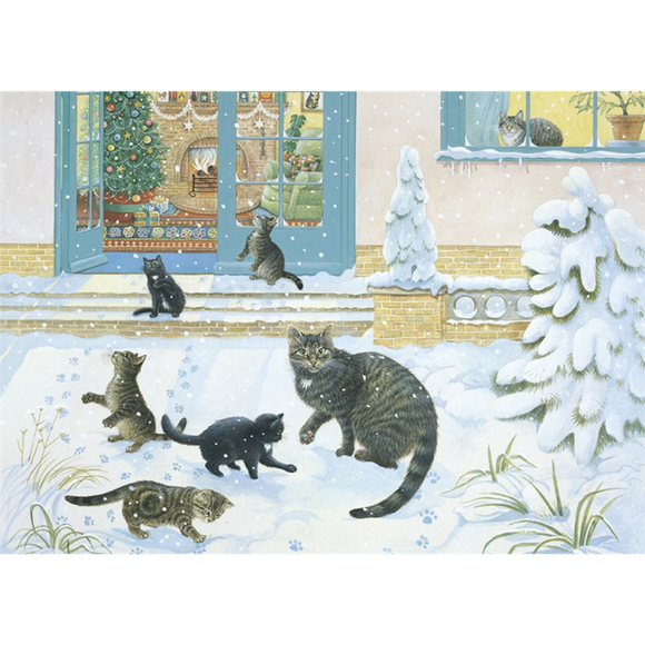 Lesley Anne Ivory Christmas Card - Muppet & Kittens