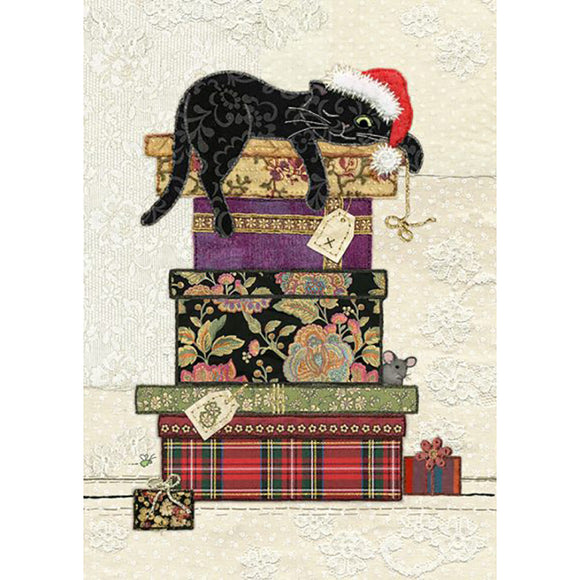 Bug Art Christmas Card - Cat Presents (Single)
