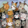 Alex Clark Classic Square Cat Card - Cat's Choir