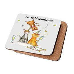 Draw UK Single Cat Coaster - You’re Mognificent
