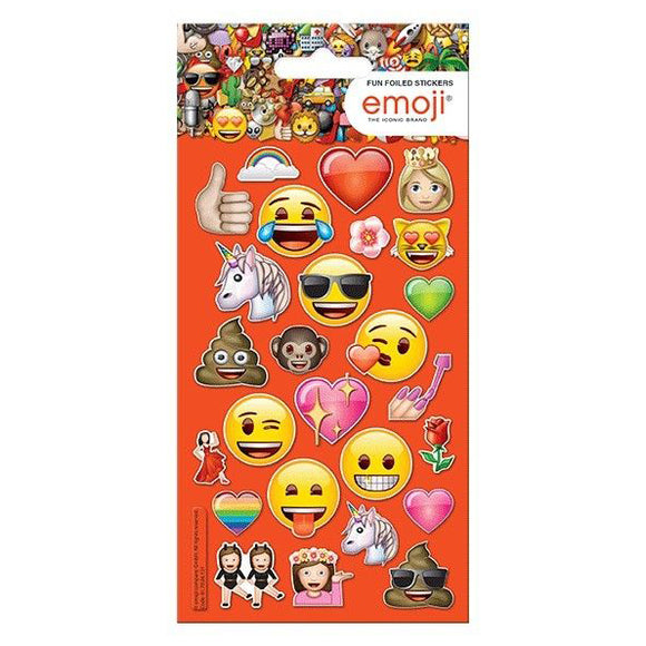 Emoji Girlie Fun Foiled Stickers, 26 Pack
