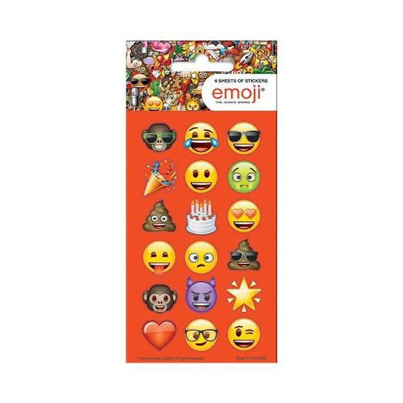 Emoji Stickers - Party Pack, 6 Sheets