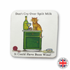 Draw UK Single Cat Coaster - Spilt Milk