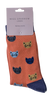 Miss Sparrow Ladies Bamboo Socks 'Kitty Faces' 4 Colours