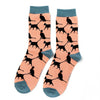 Miss Sparrow Ladies Bamboo Socks 'Lucky Cats' One Size