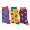 Mr Heron Men's Bamboo Cat Socks 'Kitty Faces' One Size