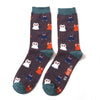 Mr Heron Men's Bamboo Cat Socks 'Little Kitties' One Size