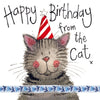 Alex Clark Little Sparkles Card - Stripy Hat Cat