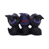 *Three Wise Black Cats Resin Figurine - Hear No Evil...*